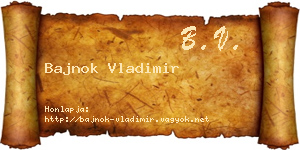 Bajnok Vladimir névjegykártya